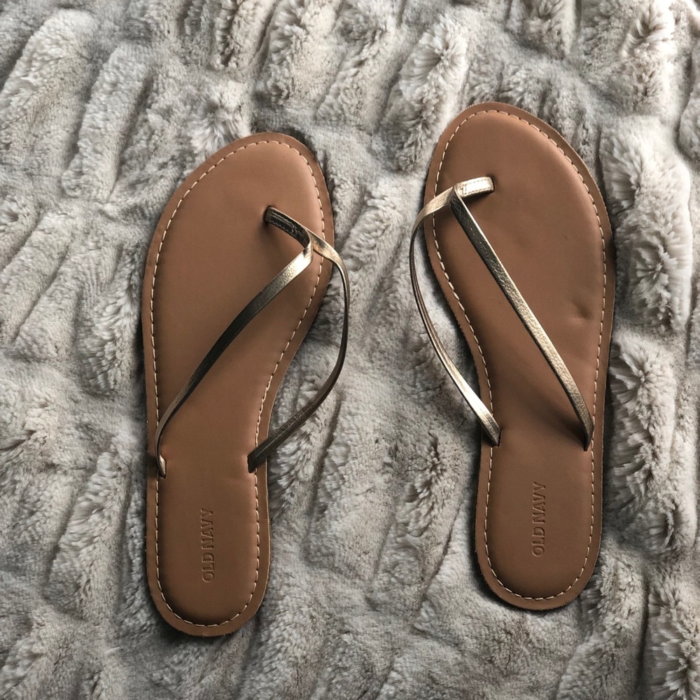 Gold Flip Flops